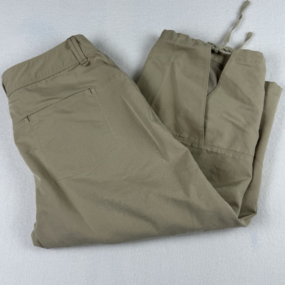 Marmot Women's Sz 8 Capri Pants Hiking Khaki Org Cotton Polyester Outdoor